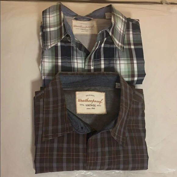 Original Weatherproof Vintage Plaid Shirt Bundle - Picture 1 of 12